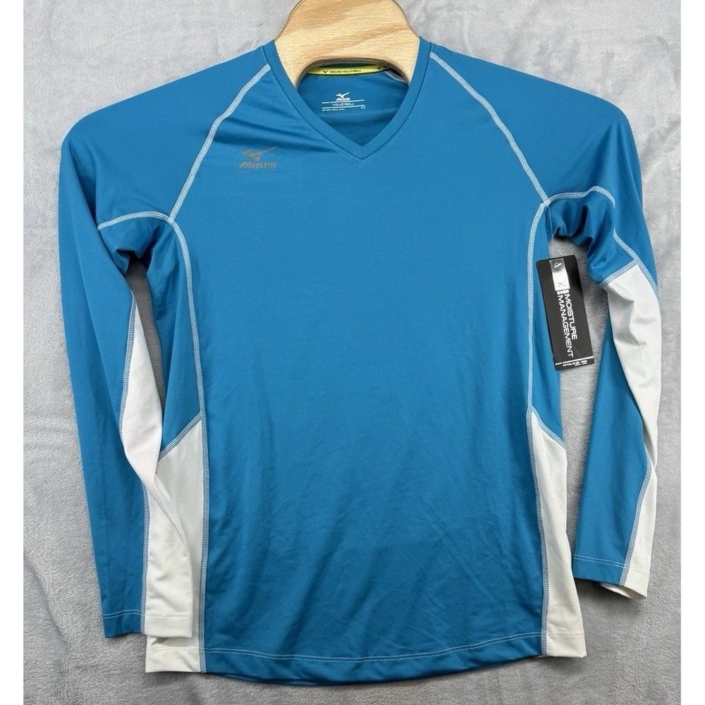 Mizuno Elite Newport Volleyball V-Neck Long Sleeve‎ Shirt Women's Size M NWT
